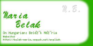 maria belak business card
